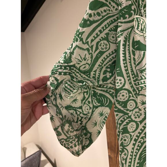 Anthropologie Maeve Paisley Print Button Down Blouse Large - Picture 4 of 6